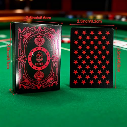 WJPC Waterproof Playing Cards，Plastic Poker Cards,Deck of Cards ，Star-Shaped ThemeGame and Party Gift Giving Poker Cards (Red Five Star) - color: Red Star