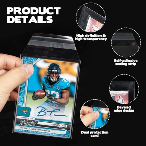 1000 Pcs Top Loader Sleeves Penny Sleeves for Top Loaders Rigid Toploader Card Holder Resealable Team Bags for 35-75PT Trading Card Trading Card Protectors for Semi Rigid Card Holders(3" x 4")