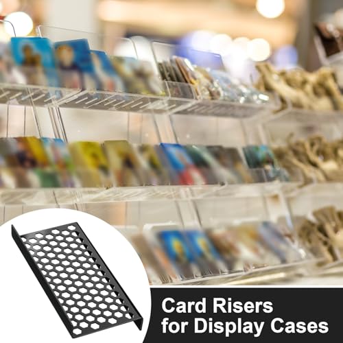 Yalikop 36 Pcs Trading Card Risers for Display Case,Honeycomb | Acrylic Modular Display Risers for Cardshow Vendor Sport Card Board Game - style: Honeycomb