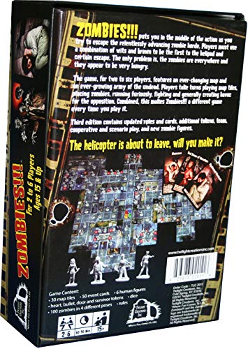 Twilight Creations, Zombies Third Edition - Zombie Survival Board Game - for 2-6 Players, Ages 15+