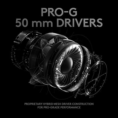 Logitech G Pro X Wired Gaming Headset: Blue VO!CE Detachable Boom Mic, DTS 7.1, 50 mm Drivers, USB/3.5mm Aux, Spare Memory Foam Ear Pads, USB DAC & Bag Included - Black - size: Wired, style: Classic