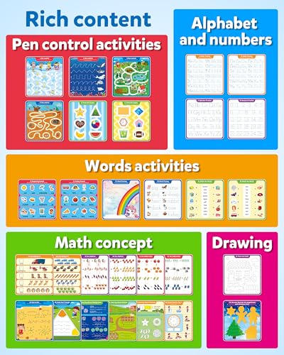 Coogam Handwriting Hundred Board, Wooden Montessori Math Manipulative | 1-100 Counting Toy, Alphabet Writing Practice, Preschool Learning, Fine Motor Skills Game for Kids 3-8 with Storage Bag
