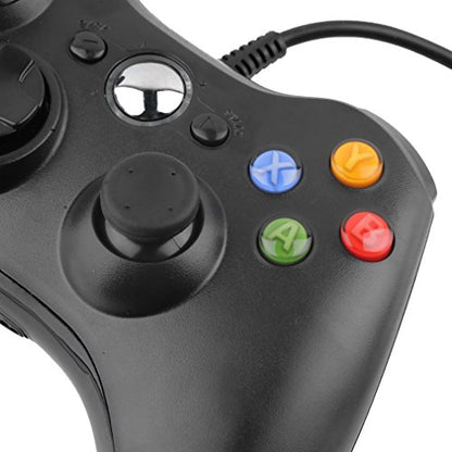 Meriton Wired USB Game Controller Gamepad Game Joystick Joypad for Microsoft Xbox 360/Slim & Windows PC (Black)
