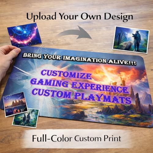 TCG Playmat, 14 x 24 Inch, Personalized Trading Card Game Mat, Full Color Design, Non-Slip Rubber Base, Compatible with TCG Games