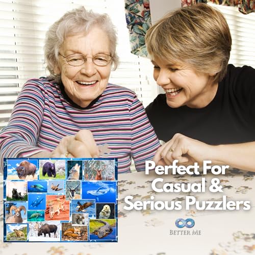 Wildlife of Our National Parks Puzzle 500 Piece - Animal Jigsaw | USA national parks animals from Acadia, Yellowstone, Zion, Arches - great gift - style: Wildlife of National Parks 500pc
