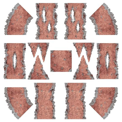 Stratagem Dirt Paths Neoprene Tabletop Wargaming Scenery - Miniatures Game Road Terrain for RPGs, Modular Strategy Battlemat