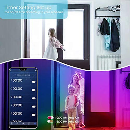 GUPUP 50 FT LED Strip Lights,Bluetooth LED Lighting for Bedroom, Color Changing Light Strip with Music Sync, Phone Controller and IR Remote(APP+Remote +Mic) | Color Changing Light Strip with Music Sync, Phone Controller and IR Remote(APP+Remote +Mic) - si