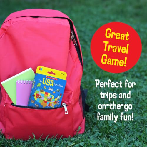 Scholastic USA Travel Card Game, State Capitals & Geography, Ages 6+