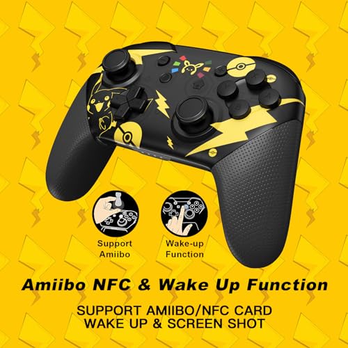 Dritrip Switch Controller, Wireless Pro Controller Compatible with Switch/Switch Lite/Switch OLED, Switch Remote Gamepad with Joystick, Double Vibration, Wake-up and Motion Control
