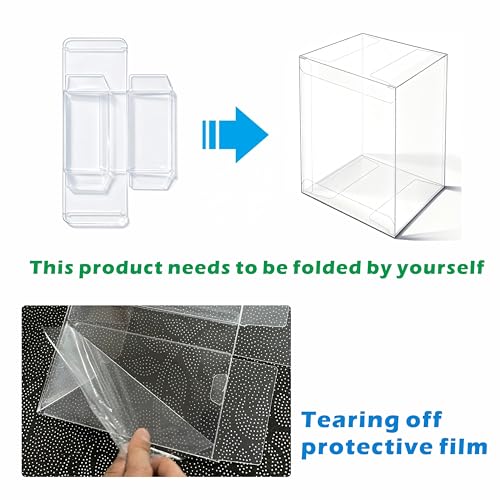 10PCS Plastic Protector Case For Booster Bundle/Build & Battle Foldable Clear Display Box Plastic Display Case Compatible with Booster Bundle Collectors Cards Protector - size: 10PCS