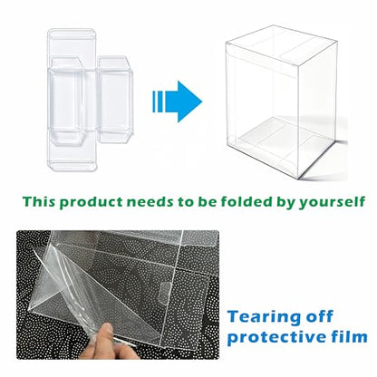 10PCS Plastic Protector Case For Booster Bundle/Build & Battle Foldable Clear Display Box Plastic Display Case Compatible with Booster Bundle Collectors Cards Protector - size: 10PCS