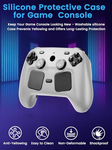 Oshmirian Case Cover for Steam Controller 2 2026,Soft Silicone Protector Cover,Skin Case for Steam Controller 2 with Button Cap, Anti-Scratch,Shockproof,White - color: White