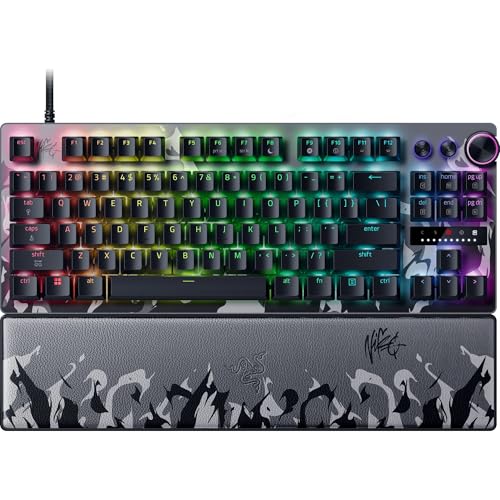Razer Huntsman V3 Pro TKL 8KHz Esports Gaming Keyboard: Analog Optical Switches Gen 2-8000 Hz Polling Snap Tap - Rapid Trigger - Adjustable Actuation - Media Controls - Niko Edition - color: Niko Edition, size: TKL, style: 8000 Hz Polling