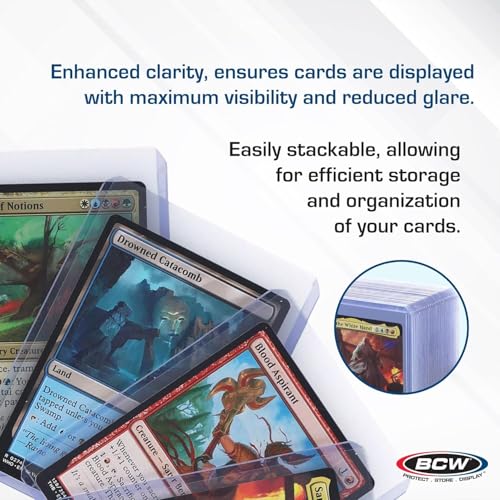 BCW 3x4 Topload Card Holder - Premium 35PT Thickness | 50 Pack | Quality Rigid PVC Protector for Standard Size Trading Cards | Card Holders for Sports Cards, MTG, Pokemon, and More - size: 50 Pack