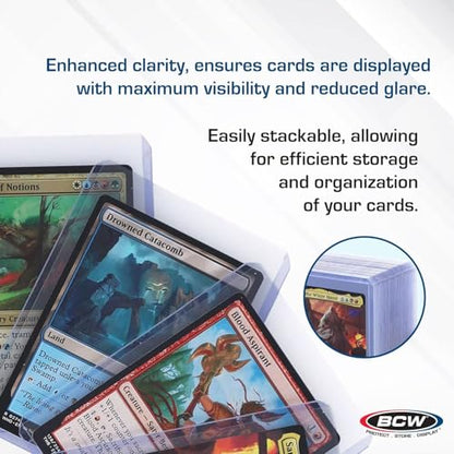BCW 3x4 Topload Card Holder - Premium 35PT Thickness | 50 Pack | Quality Rigid PVC Protector for Standard Size Trading Cards | Card Holders for Sports Cards, MTG, Pokemon, and More - size: 50 Pack
