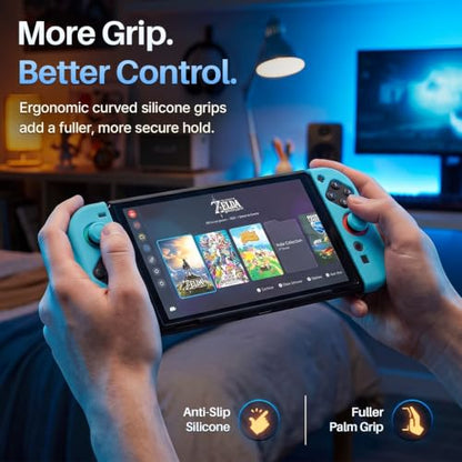 TNP JoyCon Cover for Nintendo Switch 2 Controller Case, Light Blue | 2-Piece Anti-Slip Skin Set for Left and Right Joy-Con 2 Controllers with Matching Thumb Grip Caps; Controllers Not Included - color: Light Blue