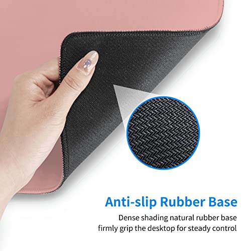Rose Gold Mouse Pad Extended Large Gaming Mousepad XL Big Long Oversized Desk Mat Stitched Edges 31.5 X 11.8 Inch for Home Office - color: Black12