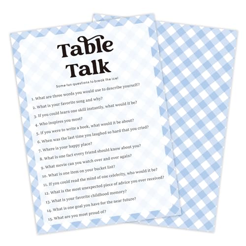 30 Pcs Party Icebreaker Games Set,"Table Talk", Suitable for Wedding, Birthday Party, Group Gatherings,Deepen Friendships with Friends,Colleagues,Family or Guests,Break the Ice -A03 - color: PB A03