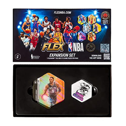 FLEX NBA TCG Game | Series 2 Expansion Set | Includes 1 Flexagon Player Tile and 3 FX Game Tiles | for Ages 6 Years +