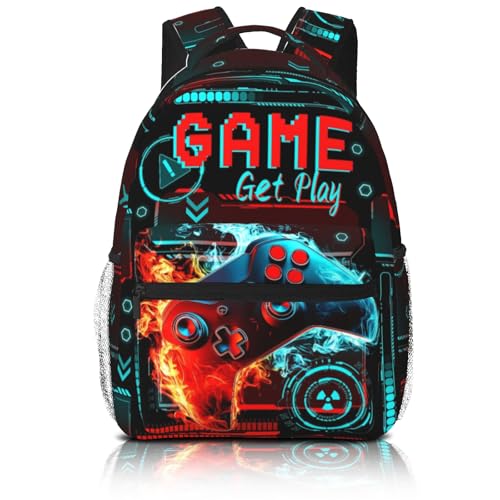 School Backpack for Boys- Video Game Backpacks Boys Backpack for Kids Children Teens Elementary Middle School - Students Bookbag Ages 6-18, Game Bookbag Travel Back Pack - color: Gamepad