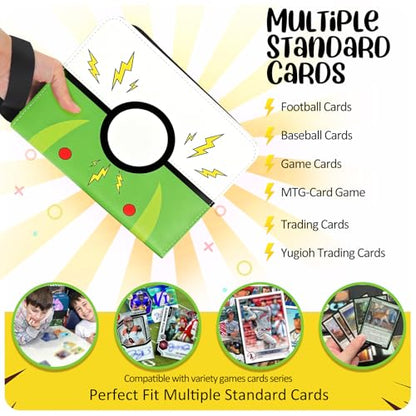 Collectible Trading Card Albums, 400 Card Holders with 50 Removable Sleeves, Portable 4 Pockets Collectible Trading Card Binder, PU Card Collection Binder for MTG, TCG, Sport Card, Game Cards - color: OLIVE GREEN