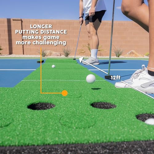 MD Sports Big Sky Putting Green Golf Training Games Pong Style, Perfect for Golf Game Practice - style: 12 Ft. Golf Putting Game
