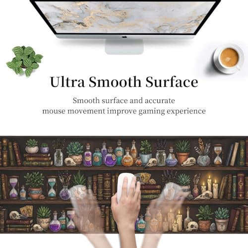 Extended Gaming Mouse Pad, Large Mouse Mat, XL Desk Pad for Keyboard and Mouse, Non-Slip Rubber Base & Stitched Edges for Gamer Office 31.5x11.8 in - color: 13