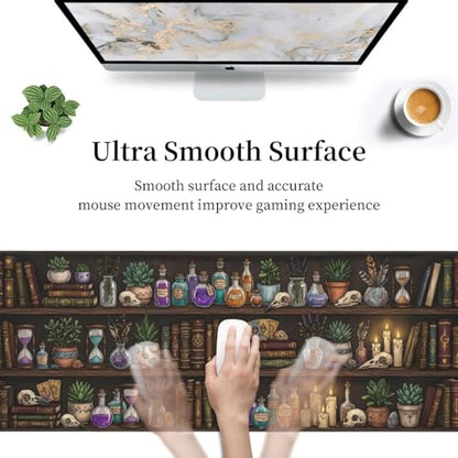 Extended Gaming Mouse Pad, Large Mouse Mat, XL Desk Pad for Keyboard and Mouse, Non-Slip Rubber Base & Stitched Edges for Gamer Office 31.5x11.8 in - color: 13
