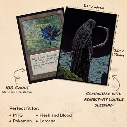 Grim Reaper 3 - MTG Card Sleeves, 104ct, Standard Size, Textured | Perfect for Double Sleeving, Smudge Resistant Matte Back, Standard 66x92mm - Compatible with Magic The Gathering & TCG Cards - color: Grim Reaper 3, size: Textured