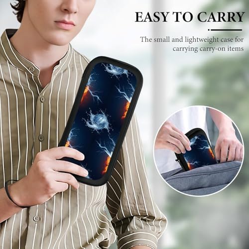 PPIKTC Carrying Case for Switch, Ice Water Fire Flame Basketball Protective Travel Storage Bag, Hard Shell Game Holder Organizer with 15 Game Cartridges - color: Design (338)