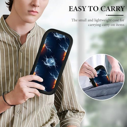 PPIKTC Carrying Case for Switch, Ice Water Fire Flame Basketball Protective Travel Storage Bag, Hard Shell Game Holder Organizer with 15 Game Cartridges - color: Design (338)