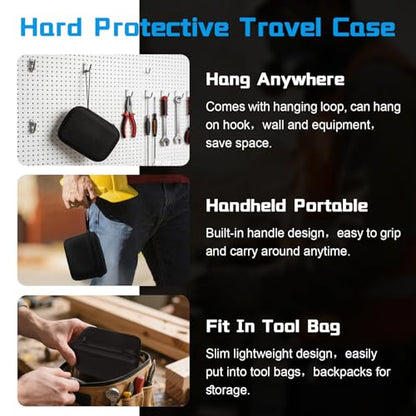 Hard EVA Protective Carrying Case Compatible with 3M 6200, 6300, 6500, 7502 Half Face Respirator Mask, Extra Deep 8.3" x 6.3" x 4.7" Storage Box for Cameras, Tools and Travel Accessories