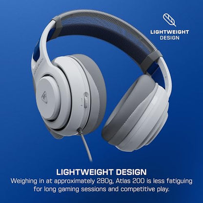 Bundle of Turtle Beach Atlas 200 Wired Gaming Headset Officially Licensed for PS5 & PS4 - White + Victrix Pro BFG Reloaded Wireless Gaming Controller Officially Licensed for PS5, PS4, PC - White - color: White Bundle