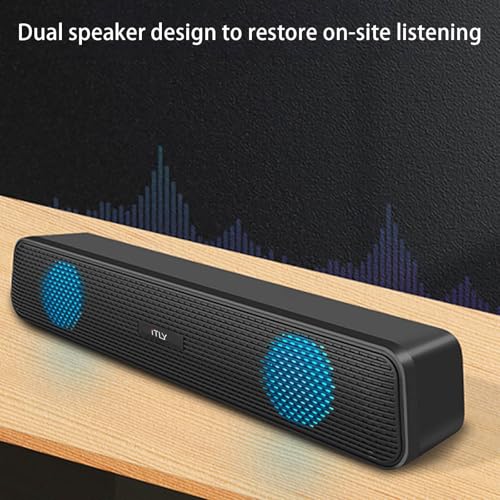 Wired Computer Speakers for Desktop Pc Laptop Gaming Speakers | Built-in Subwoofer, RGB Lighting, Noise Cancelling USB Speaker Sound Bar for Pc Computer Soundbar Sound Bars for Smart Tv