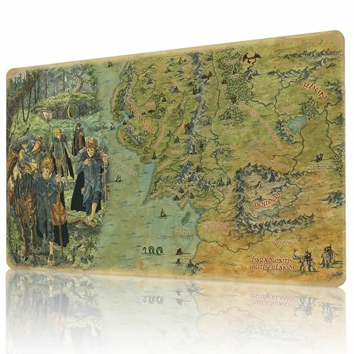MTG Playmat Non-Slip Rubber Backing Printing Commander Board Game Desk Mat Duel Mat TCG PTCG Playmat 24x14 inches and Free Storage Bags（Map4） - color: Map-4, size: 24"X14"