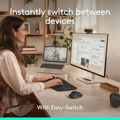 Logitech Signature Comfort Plus M850 L Wireless Mouse Bluetooth - Graphite | Bluetooth, palm cushion, 24-month battery, customizable buttons, for Windows, Mac, iPad - color: Graphite, style: With Palm Cushion