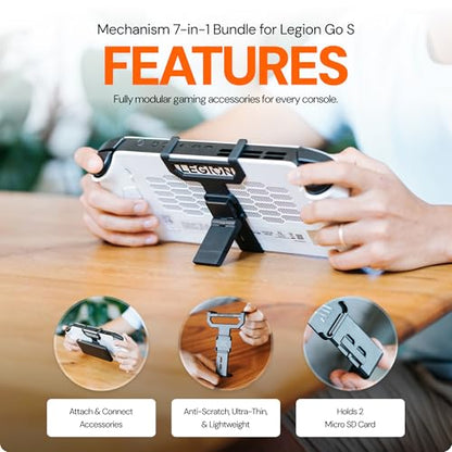Mechanism 7-in-1 Bundle for Legion Go S | Kickstand, Battery, VESA & Wall Mounting Kit | Mount Anything to Your Legion Go Console & It to Anything | Case Friendly Accessories - color: Legion Go s