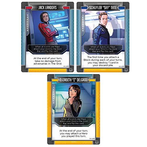 Renegade Game Studios Power Rangers Deck-Building Game S.P.D. Expansion | Stackable card strategy for 2-4 players. Galactic police theme with B-Squad and unique villain attachment mechanics