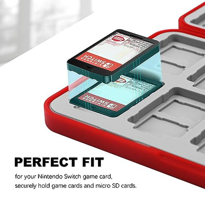 FYY Nintendo Switch Game Case Holder for Switch 2 Cartridge, Red White Check - color: D-Checkered Red White M