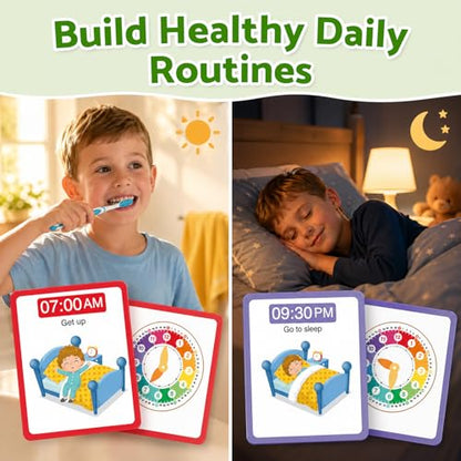 2-in-1 Math Manipulatives Number Counting Blocks Toys & Teaching Clock, Preschool Learning Activities for Toddlers 2-4, Educational Montessori Toys for 3 4 5 Year Old Boys Girls Birthday Gift