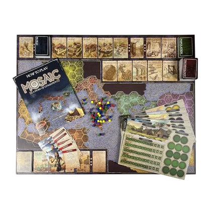 Mosaic: A Story of Civilization - Strategy Board Game for Adults and Family | Fast, Fun, Action-Selection and Area Control Game | 1-6 Players | Ages 14 and Up | 120 Minutes | by Forbidden Games
