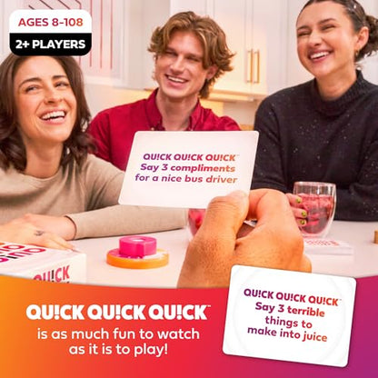 Quick Quick Quick By Relatable, Unleash Your Inner Funny with The Ultimate Party Games for Friends and Family Game Night, Perfect Adult Games & Kids Games, The Fastest Way to Have Fun, Ages 8 to 108