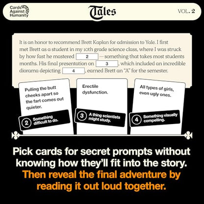 Cards Against Humanity Tales Vol. 2 • A New Twist on The Classic Adult Party Game • Fill in The Blanks of Horrible Stories with Your Cards