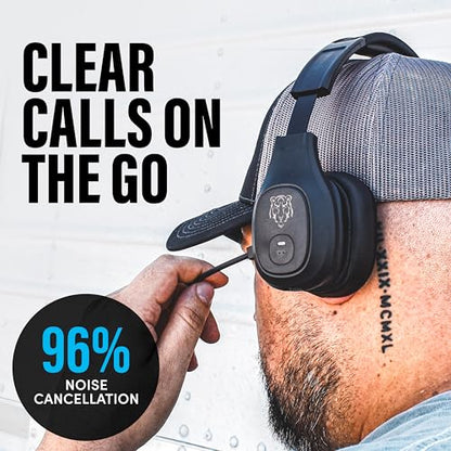 Blue Tiger Storm Black - Premium Trucker Bluetooth Headset - Wireless Noise Canceling Mono Headset with Mic - High-Fidelity Sound, 30-Hour Talk Time, USB-C Charging - for Truck Drivers, Bluetooth 5.0 - color: Black, style: Storm Black