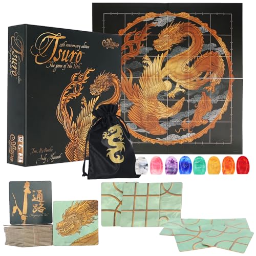 Tsuro Complete Collection – 20th Anniversary Edition Board Game + Tsuro of the Seas + Veterans of the Seas Expansion | Strategy Games for 2-8 Players Ages 8+
