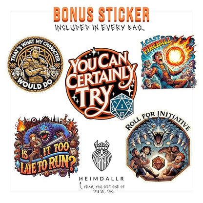 HEIMDALLR Mystery Metal DND Dice Set 2-Pack – 7pc Blind Bag with Random Class & Funny DND Stickers – Metal Role Playing Dice for Dungeons and Dragons – Gift for D&D Players, Great for New - color: Mystery Metal Dice 2-pack