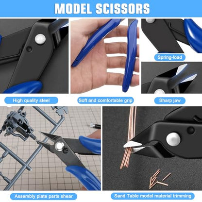Professional 53 PCS Gundam Model Tools Kit Hobby Building Tools Craft Set Gundam Modeler Basic Tools for Basic Model Building, Repairing and Fixing - color: 53pcs