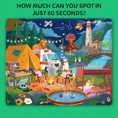 Skillmatics Who Saw What? in 60 Seconds – Memory Card & Board Game for Kids | Fast-Paced Fun for Family Game Night, Quick-Thinking Party Game for Kids,Teens & Adults, Gift for Ages 7, 8, 9 & Up