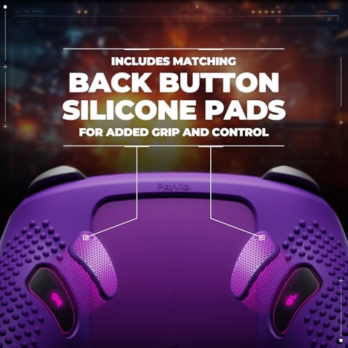 PlayVital Silicone Cover Skin for Nintendo Switch 2 Pro Controller – 3D Studded Edition Anti-Slip Grip Protector Case for Switch 2 Pro with Back Button Cap, Thumb Grips & Sticker - Purple - color: Purple