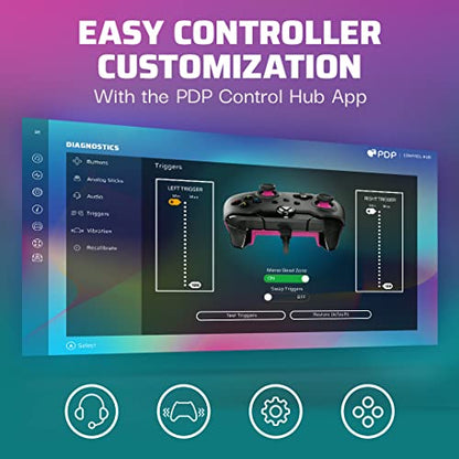 PDP Wired Controller Fuse Black for Xbox Series X|S, Gamepad, Wired Video Game Controller, Gaming Controller, Xbox One, Officially Licensed - Xbox Series X - color: Fuse Black